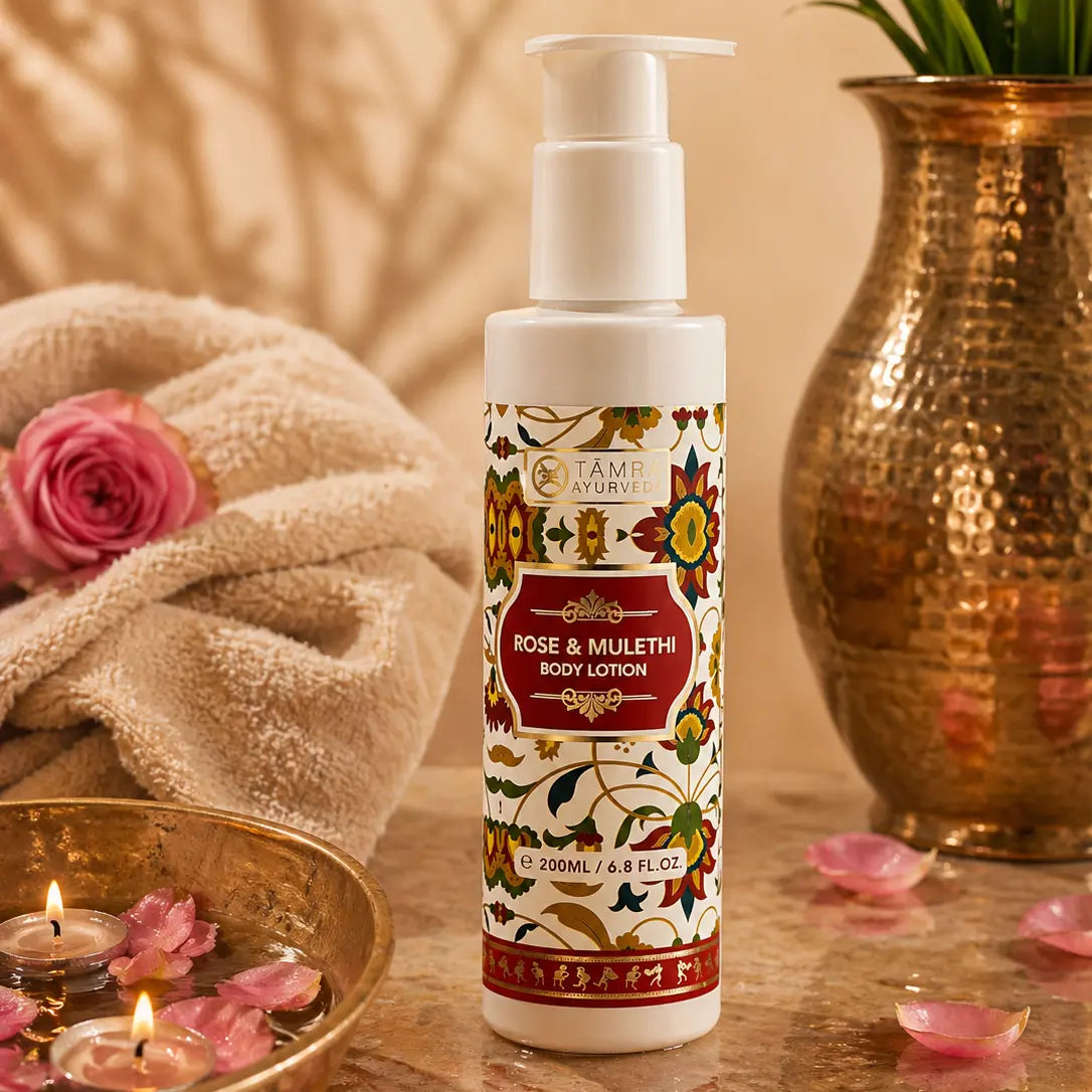 Rose & Mulethi Body Lotion – Ayurvedic Body Lotion for Glowing Skin
