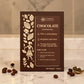Tamra Ayurveda chocolate handmade soap packaging on a marble surface with cocoa beans.