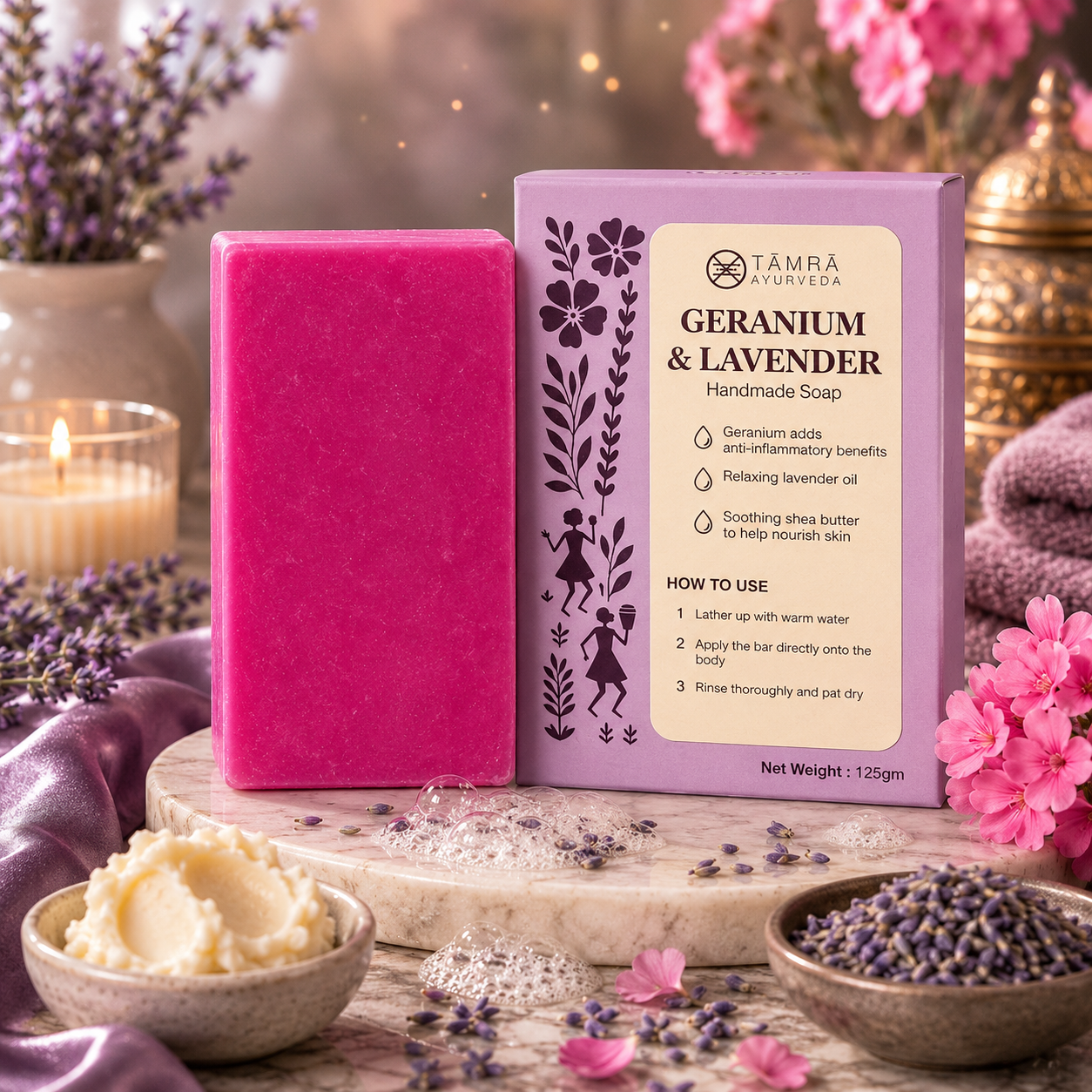 Geranium & Lavender Handmade Soap