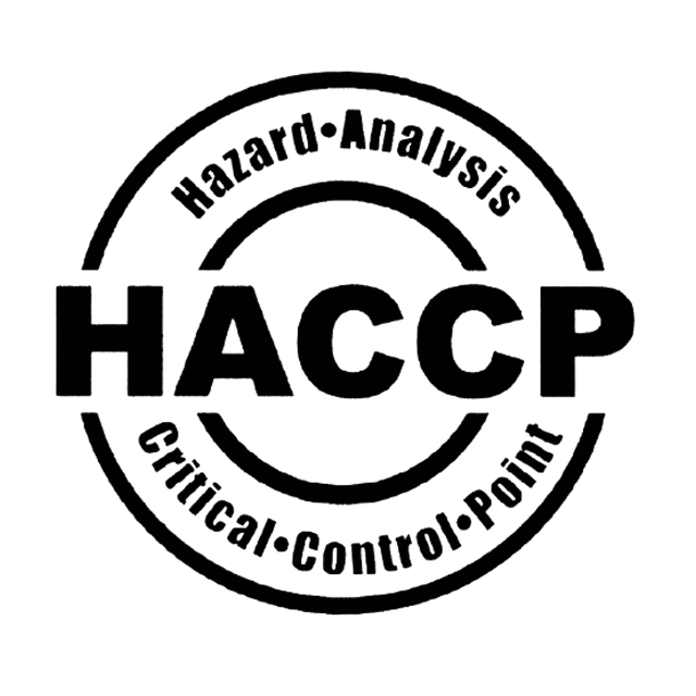 HACCP (Hazard Analysis and Critical Control Point) logo on a white background
