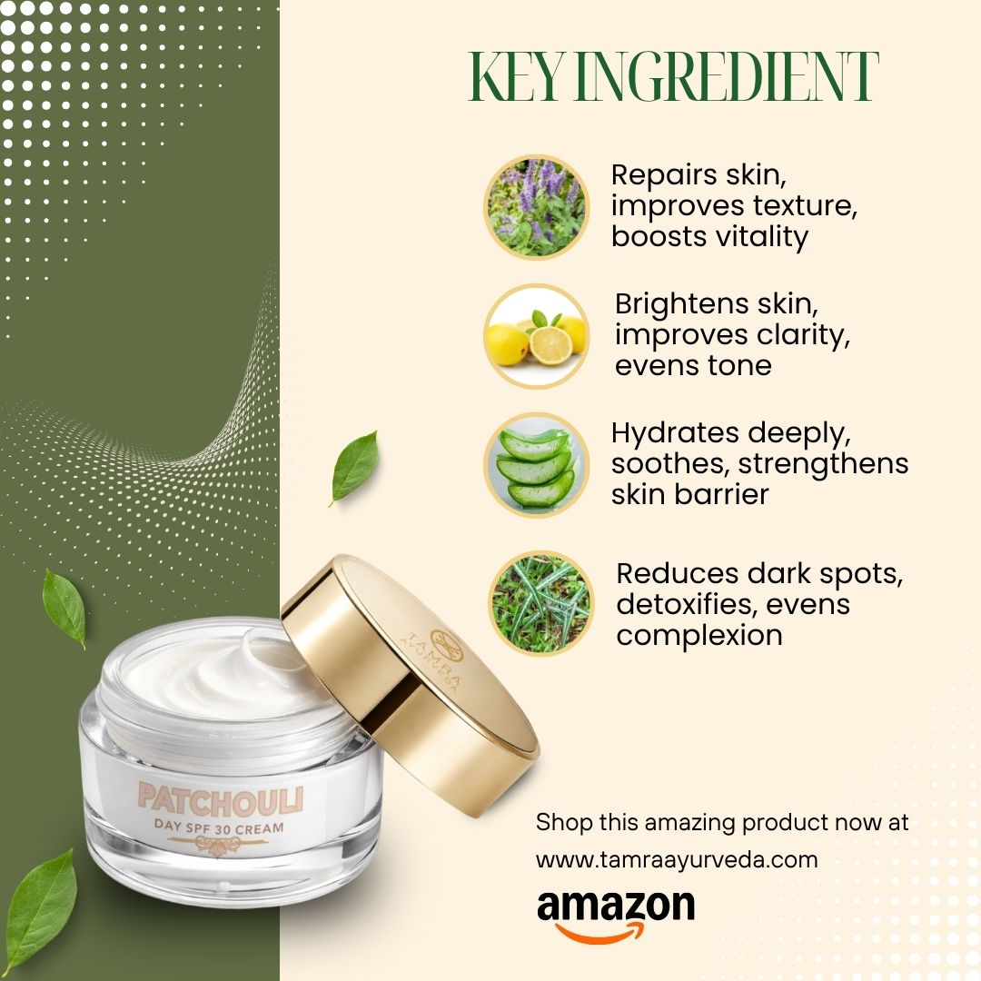 Promotional image of a skincare cream jar with key ingredient benefits and branding elements.