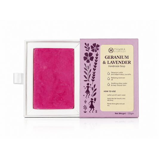 Geranium & Lavender Handmade Soap – Ayurvedic Herbal Soap