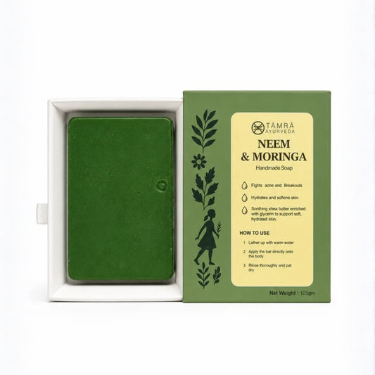 Tamra Neem & Moringa Handmade Soap – 125 gm for Acne-Prone & Oily Skin