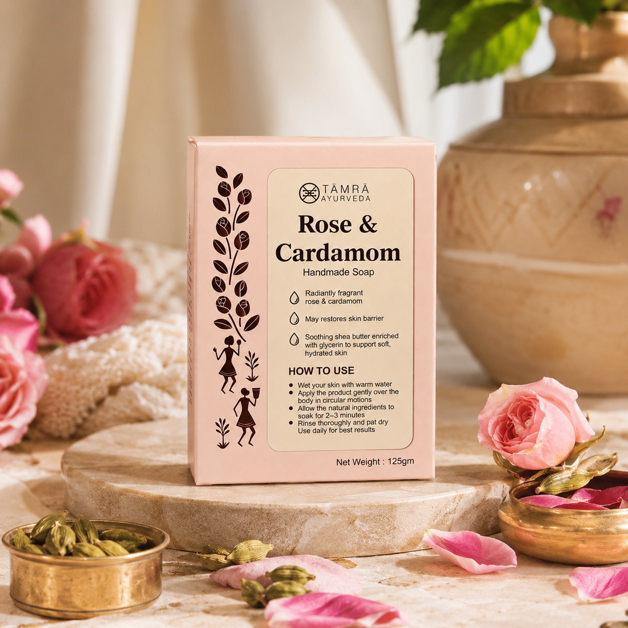 Rose & Cardamom Handmade Soap