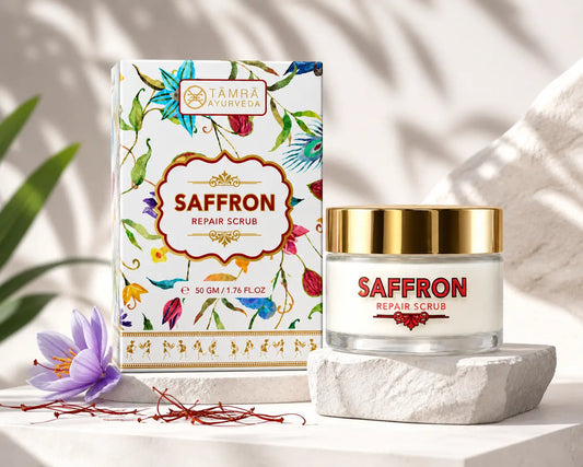 Ayurvedic Saffron Face Scrub for Gentle Exfoliation & Glow