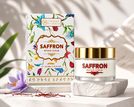 Ayurvedic Saffron Face Scrub for Gentle Exfoliation & Glow