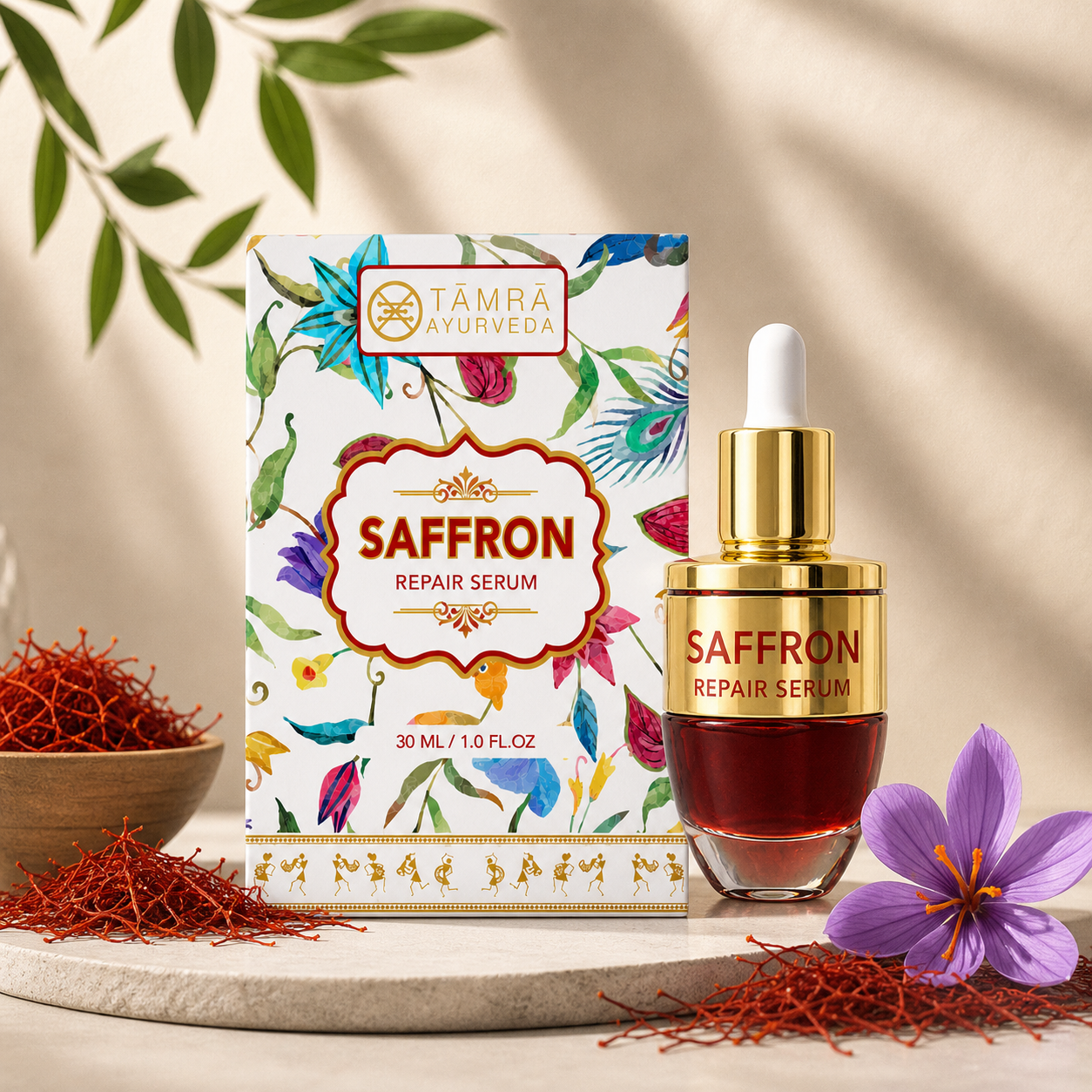 Saffron Repair Serum – Ayurvedic Brightening & Skin Renewal Serum