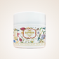 Jar of Tamra Ayurveda saffron repair uttan with floral design on a light background