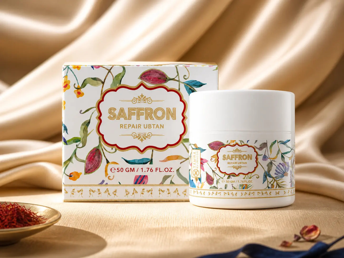 Ayurvedic Saffron Repair Ubtan for Skin Brightening & Natural Glow