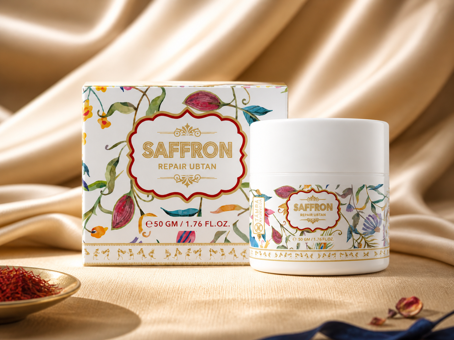 Ayurvedic Saffron Repair Ubtan for Skin Brightening & Natural Glow