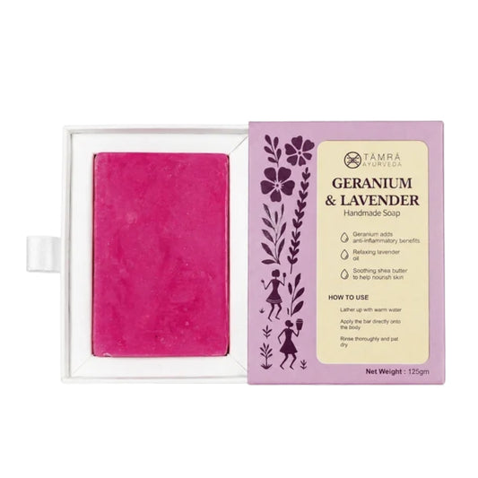 Geranium & Lavender Handmade Soap – Ayurvedic Herbal Soap
