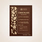 Tamra Ayurveda chocolate handmade soap packaging with text on a beige background