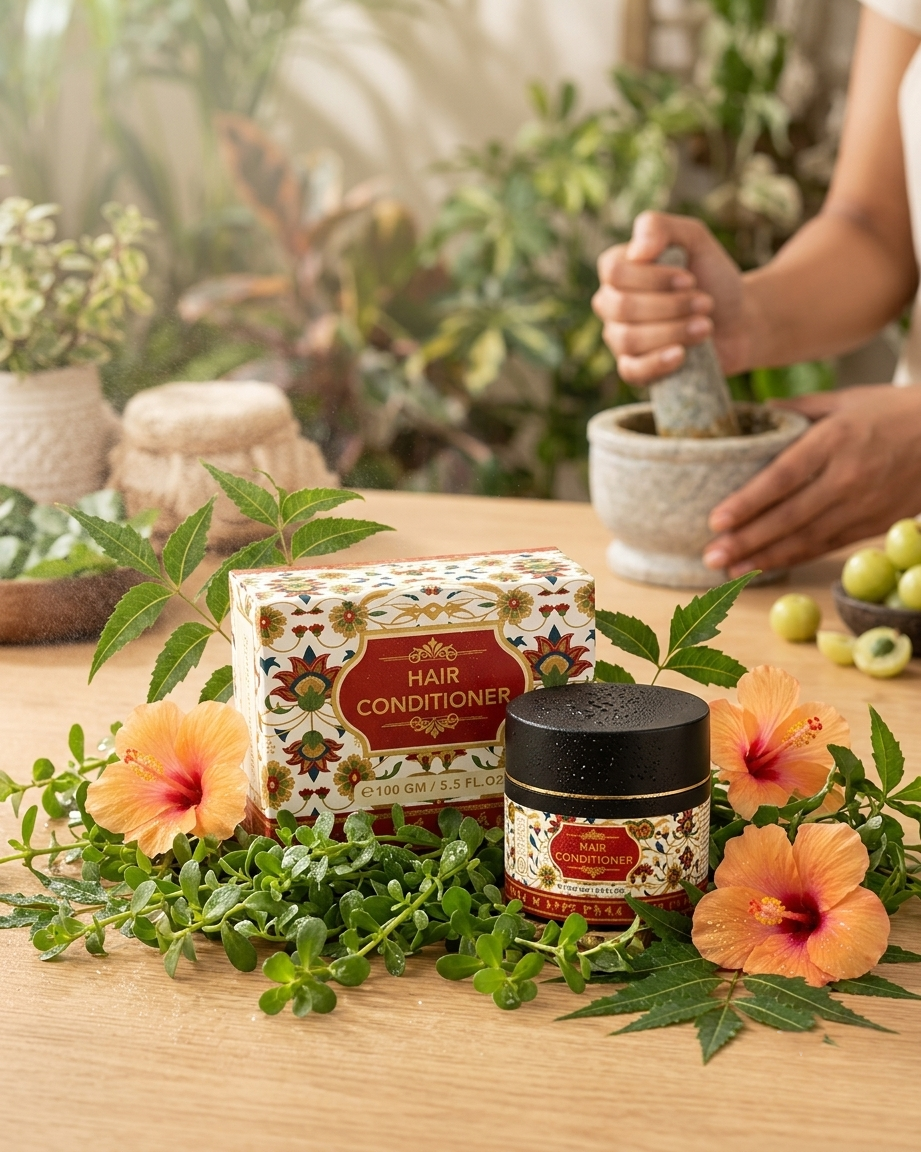 Herbal Ayurvedic Hair Conditioner for Frizz-Free, Soft & Shiny Hair