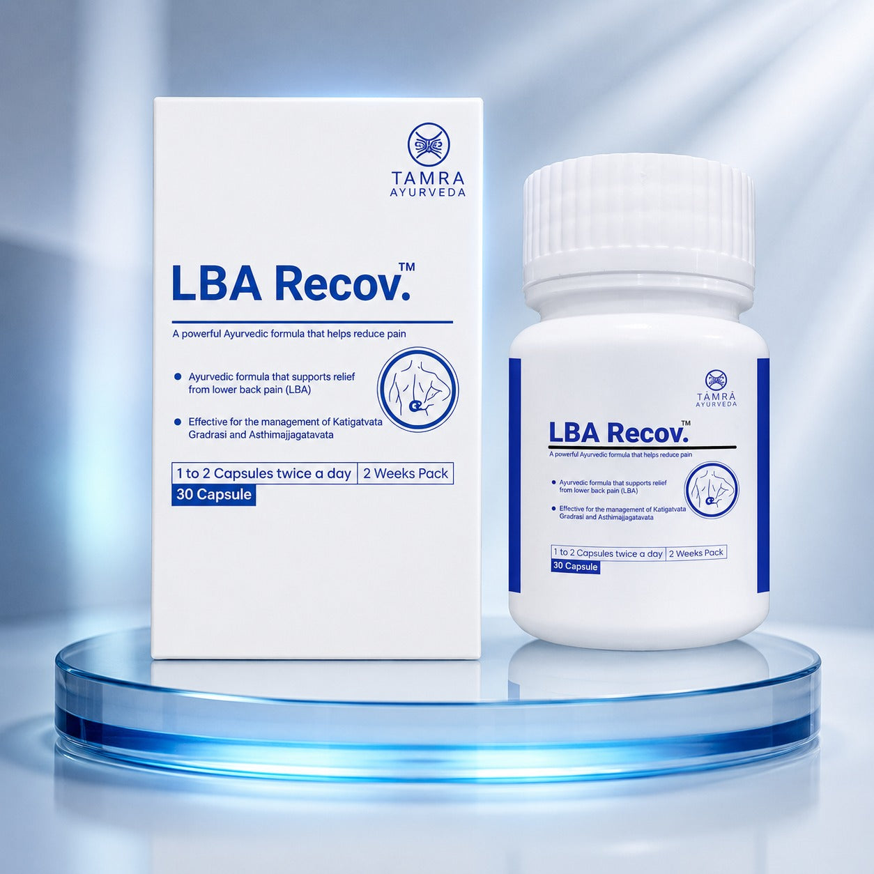 LBA Recov Capsules for Lower Back Pain Relief, Mobility & Spine Wellness