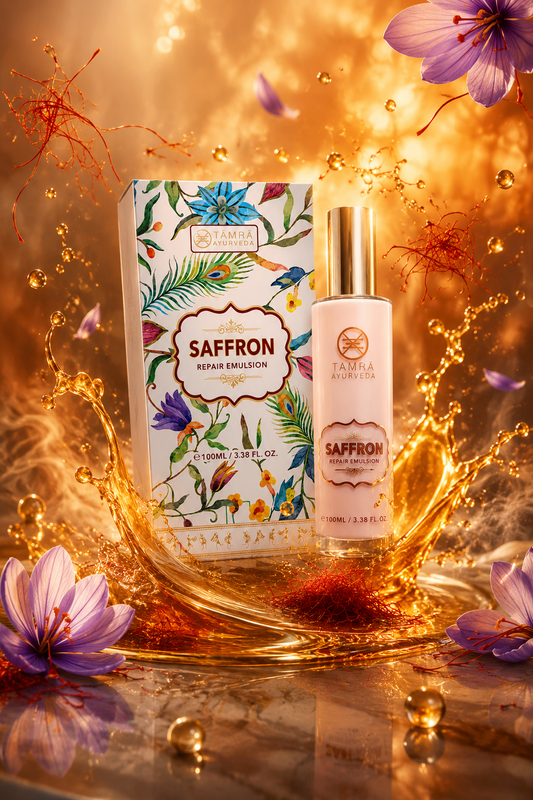 Ayurvedic Saffron Repair Emulsion for Daily Skin Nourishment